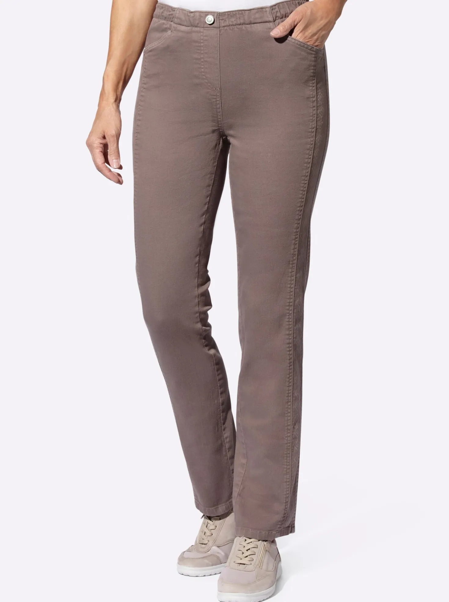 Jeans mit Reißverschluss-Blende