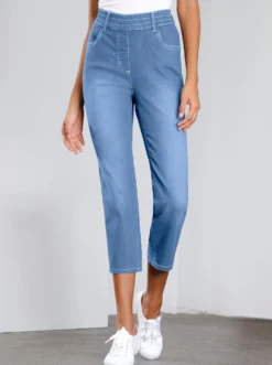 7/8-Jeans mit Reißverschluss-Blende