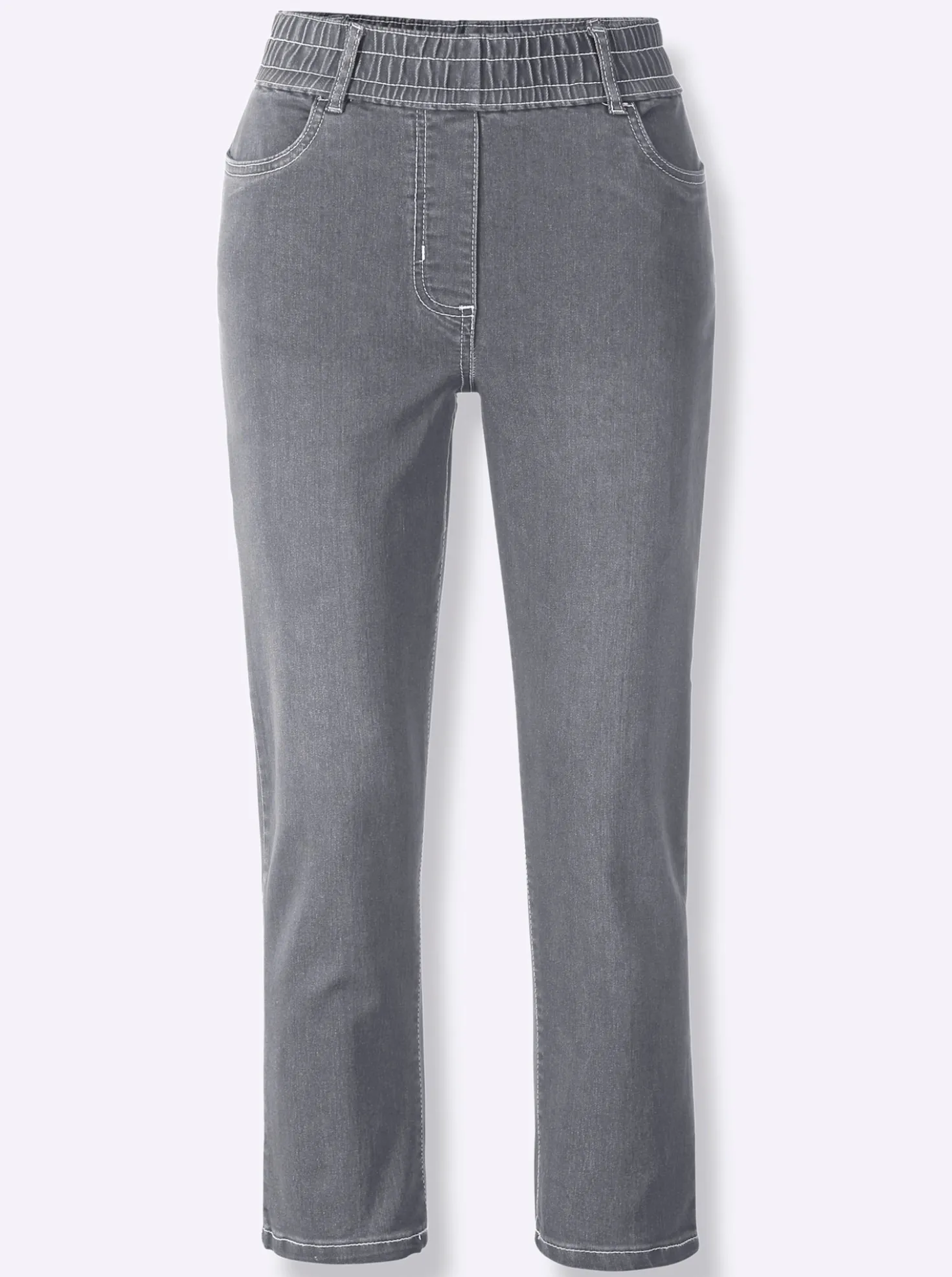 7/8-Jeans mit Reißverschluss-Blende