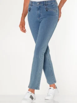 Jeans mit Reißverschluss-Taschen