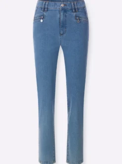 Jeans mit Reißverschluss-Taschen