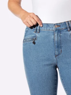 Jeans mit Reißverschluss-Taschen