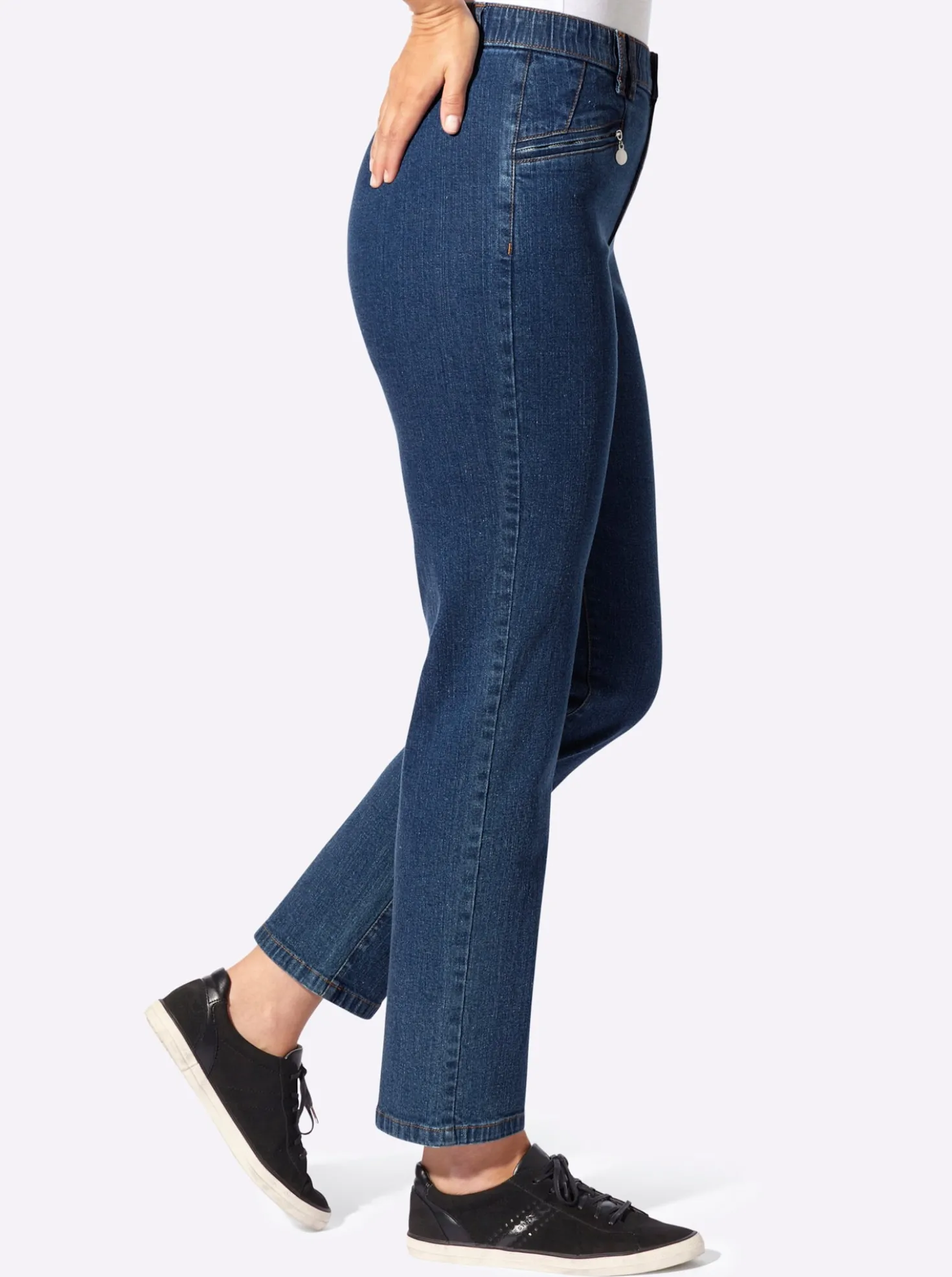 Jeans mit Reißverschluss-Taschen