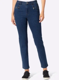 Jeans mit Reißverschluss-Taschen