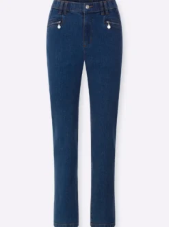 Jeans mit Reißverschluss-Taschen