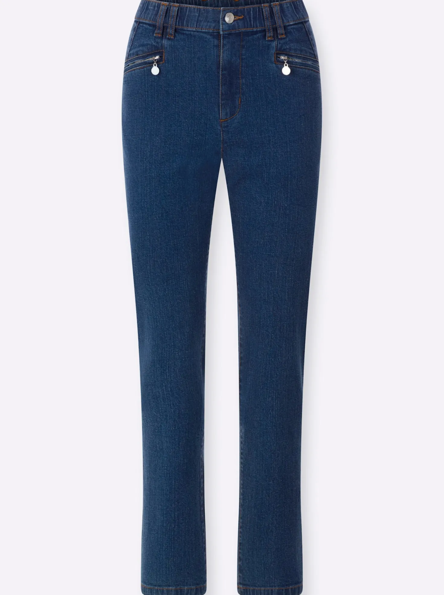 Jeans mit Reißverschluss-Taschen
