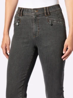 Jeans mit Reißverschluss-Taschen