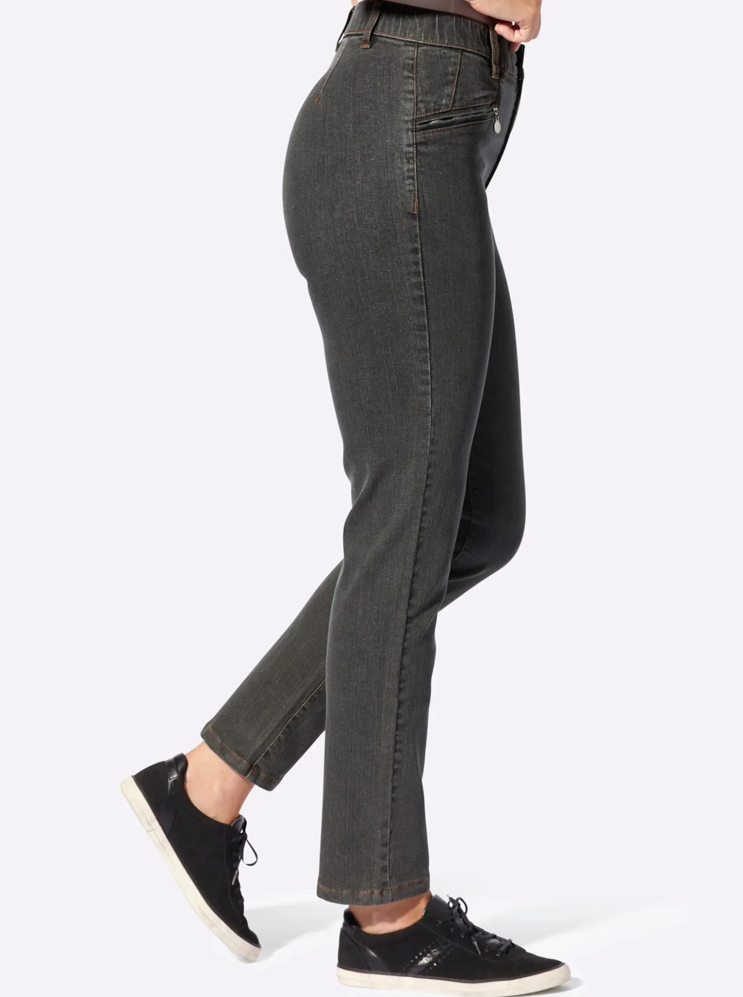 Jeans mit Reißverschluss-Taschen