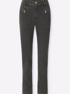 Jeans mit Reißverschluss-Taschen