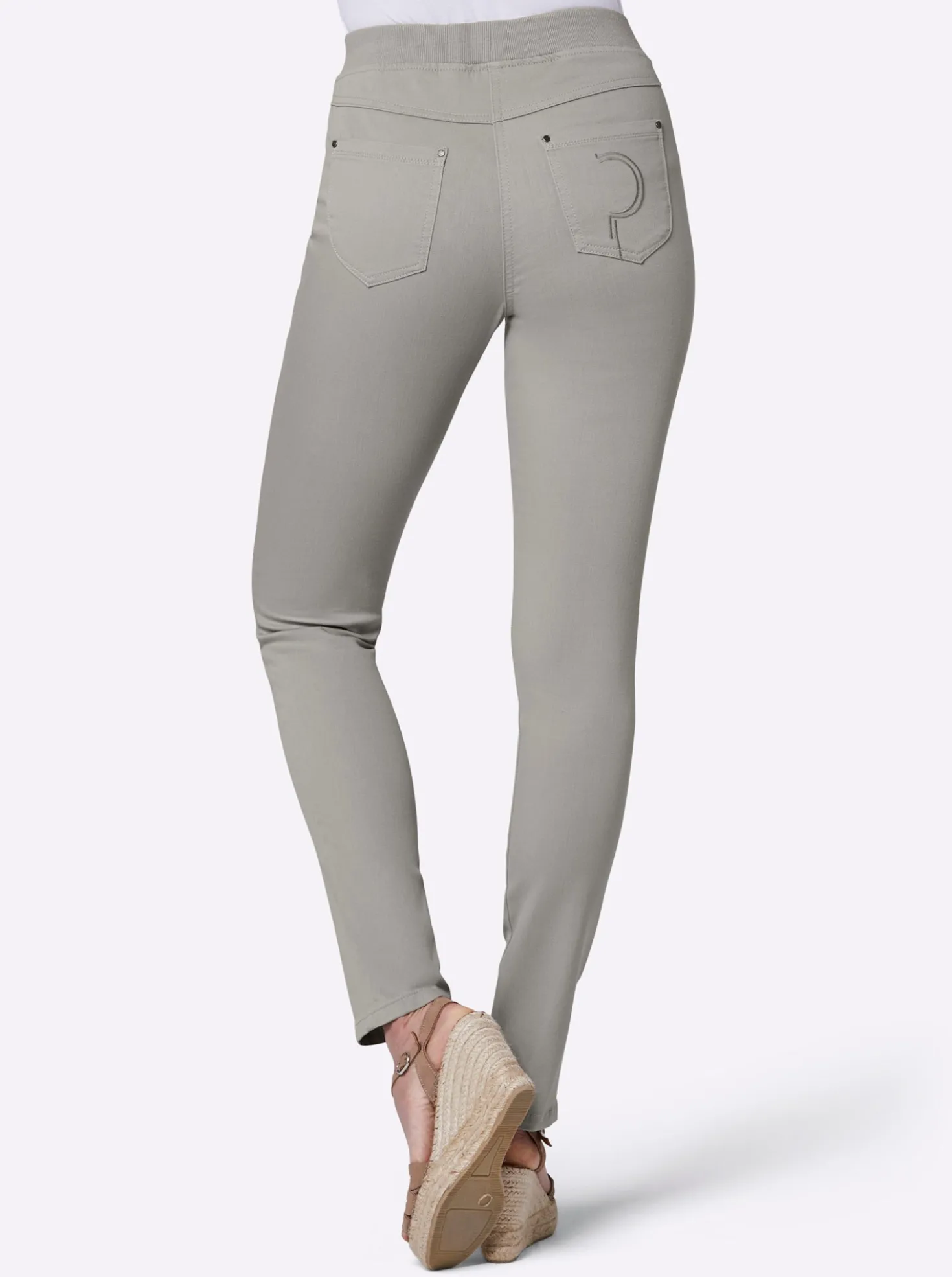 Jeans mit Rippenstrick-Bund