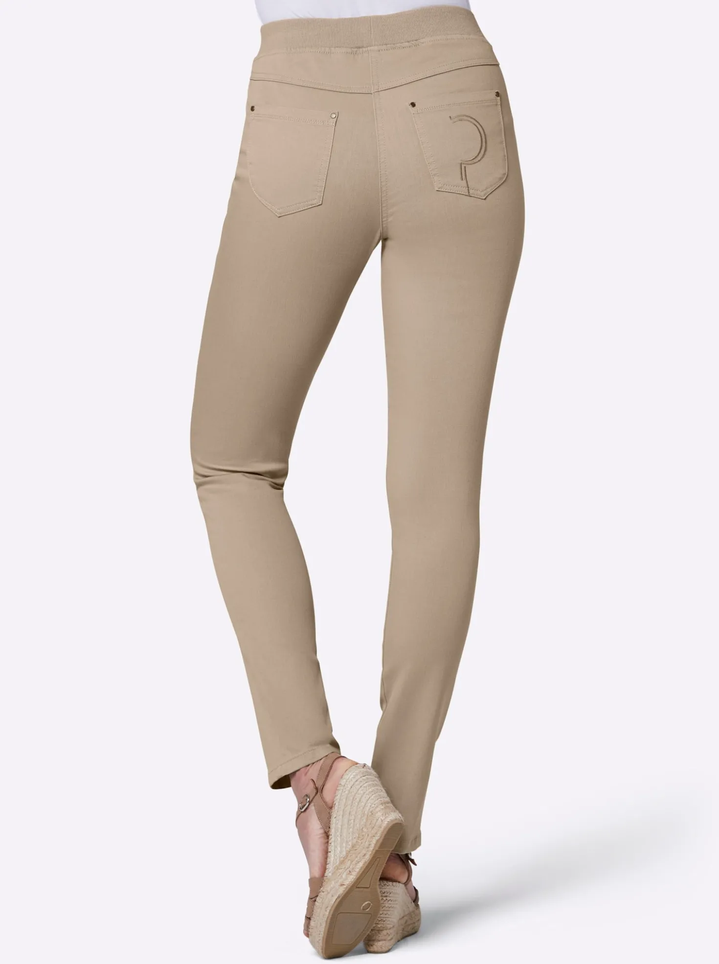 Jeans mit Rippenstrick-Bund