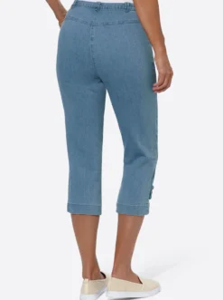 7/8-Jeans mit seitlichem Dehnbund