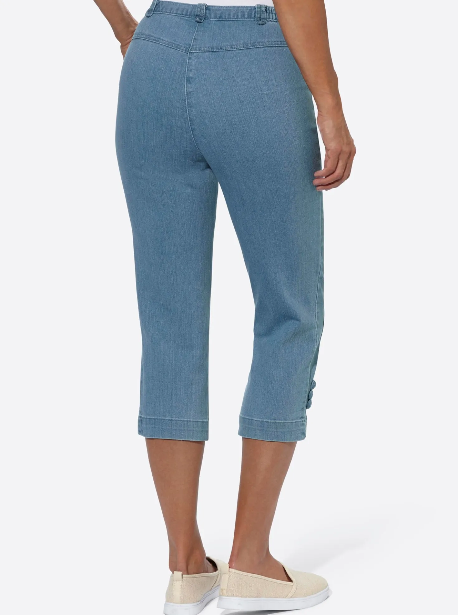 7/8-Jeans mit seitlichem Dehnbund