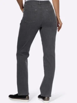 Jeans mit seitlicher Biesenverzierung