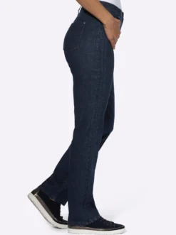 Jeans mit seitlicher Biesenverzierung