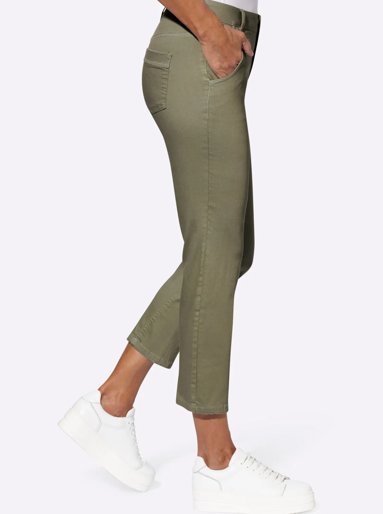 7/8-Jeans mit seitlicher Tasche