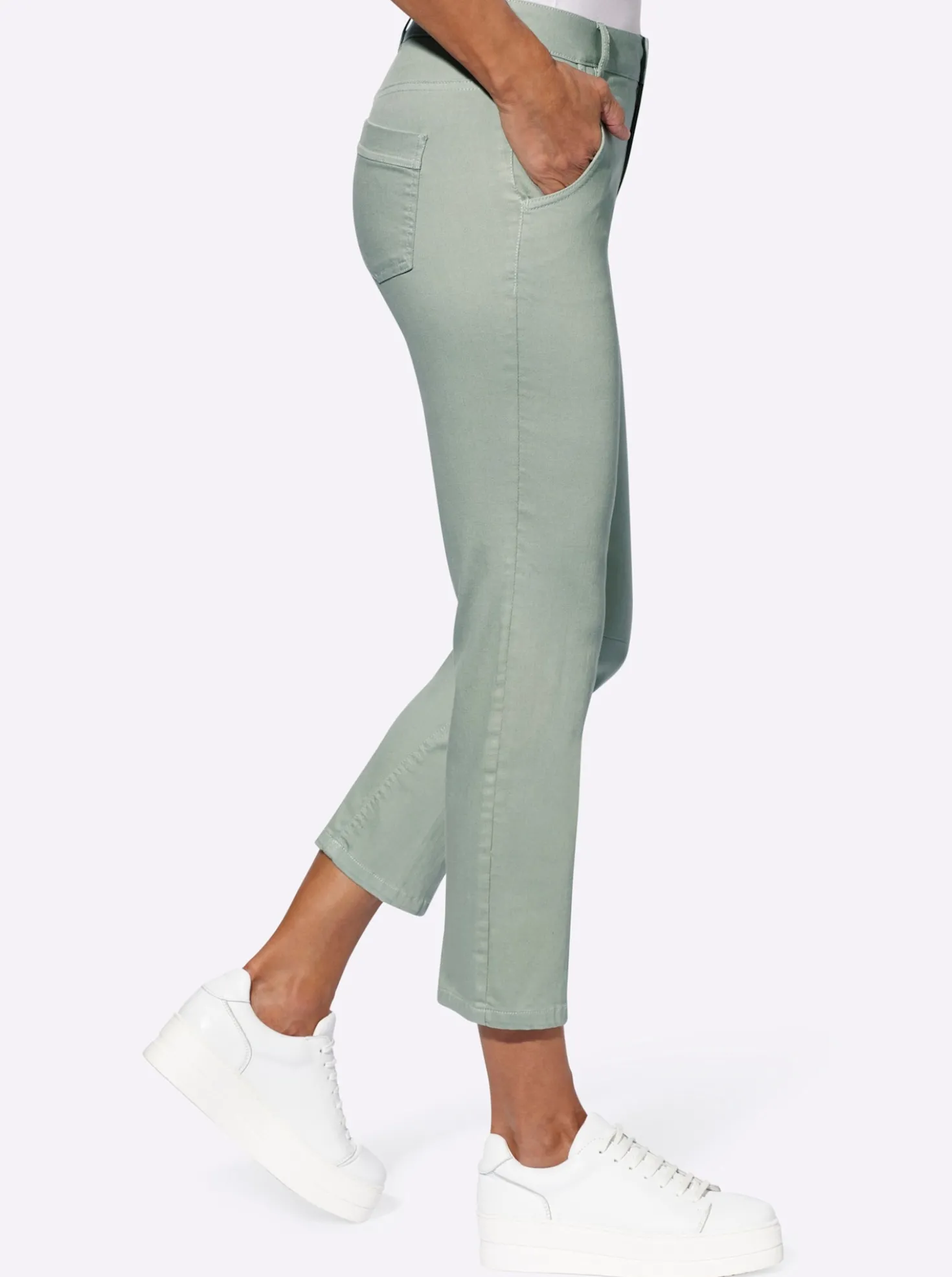 7/8-Jeans mit seitlicher Tasche