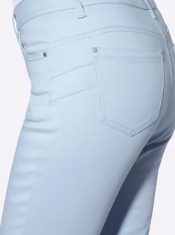 7/8-Jeans mit Spitzen-Einsatz