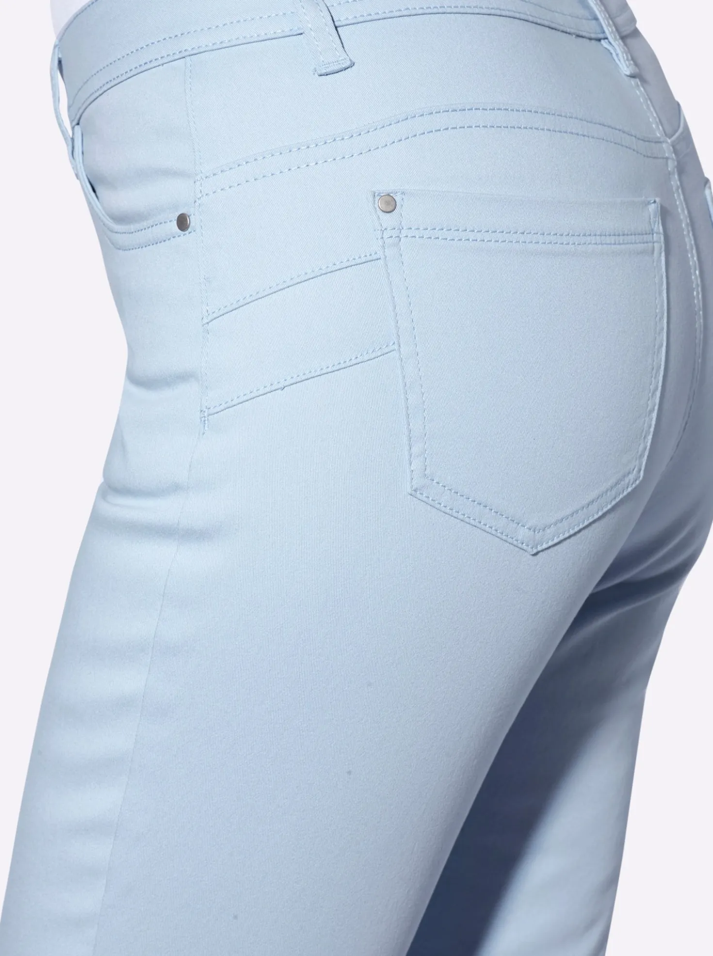7/8-Jeans mit Spitzen-Einsatz