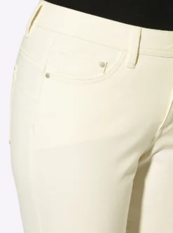 7/8-Jeans mit Spitzen-Einsatz