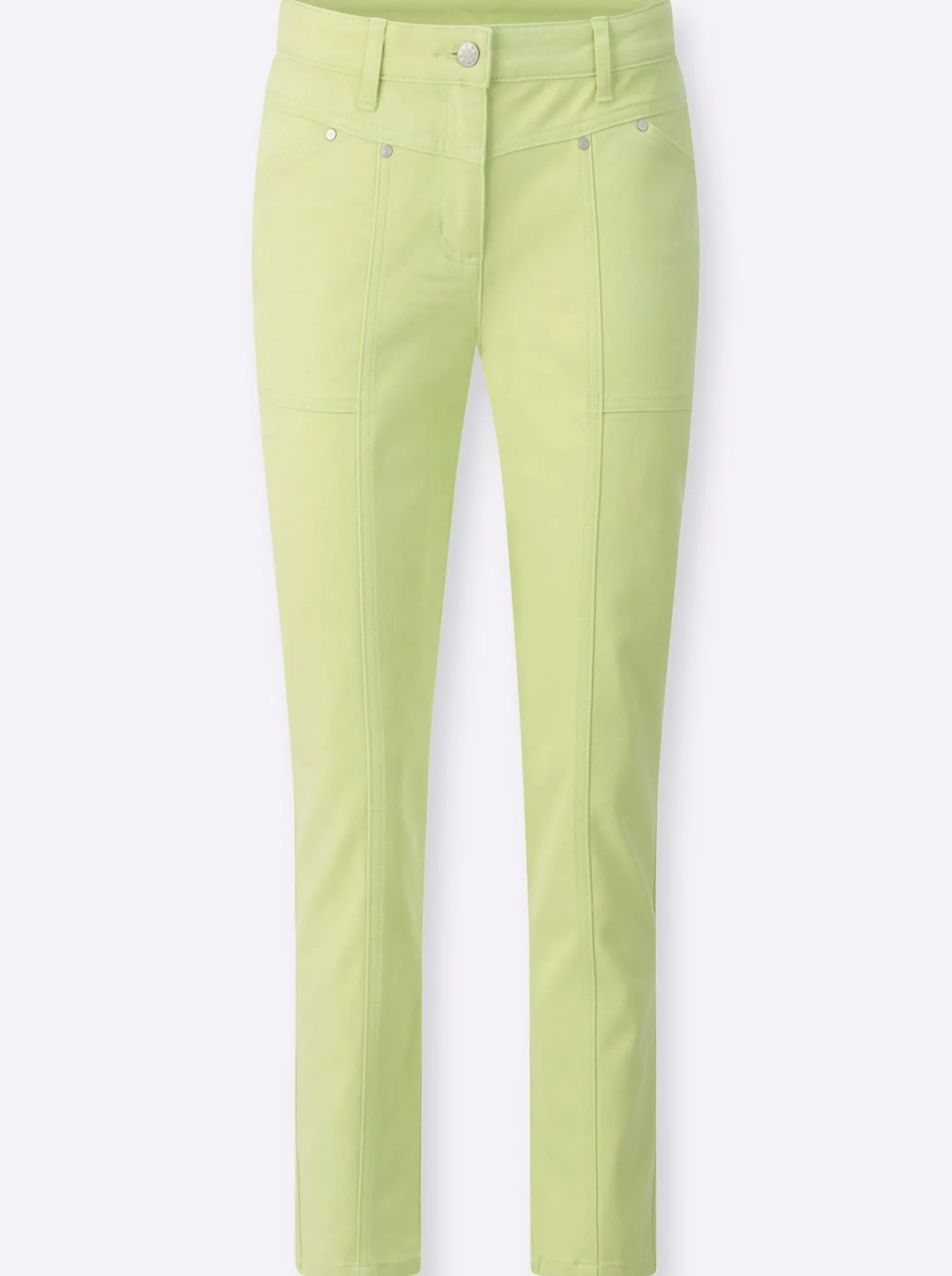 Jeans mit v-förmigem Sattel