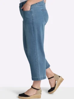 7/8-Jeans mit weitem Bein