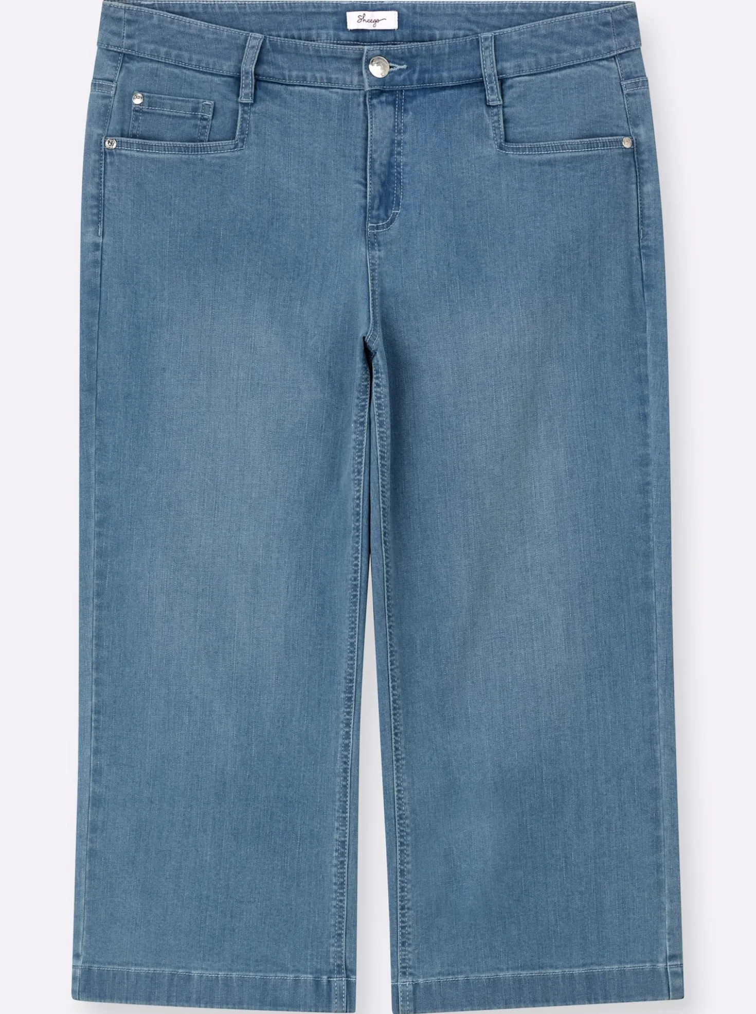 7/8-Jeans mit weitem Bein