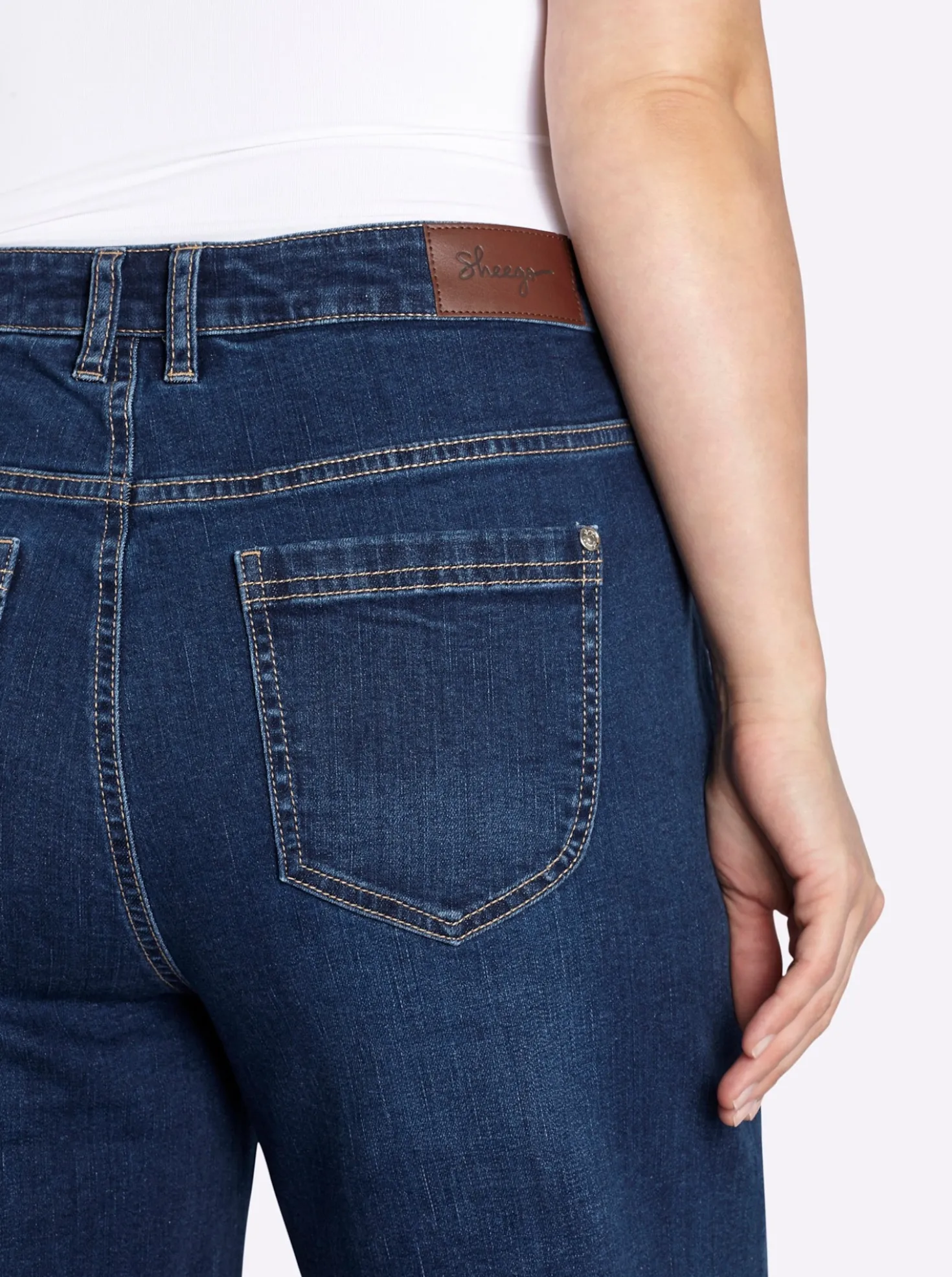7/8-Jeans mit weitem Bein