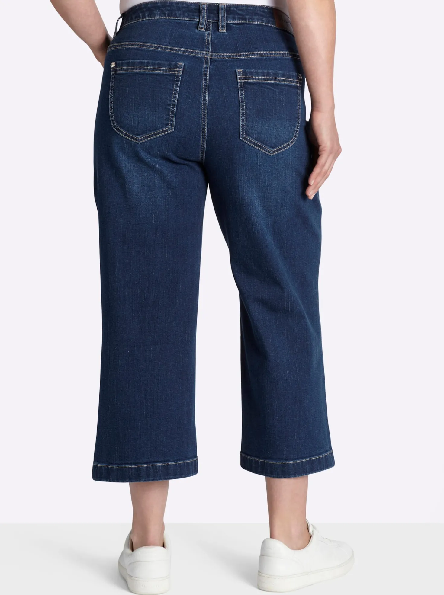 7/8-Jeans mit weitem Bein