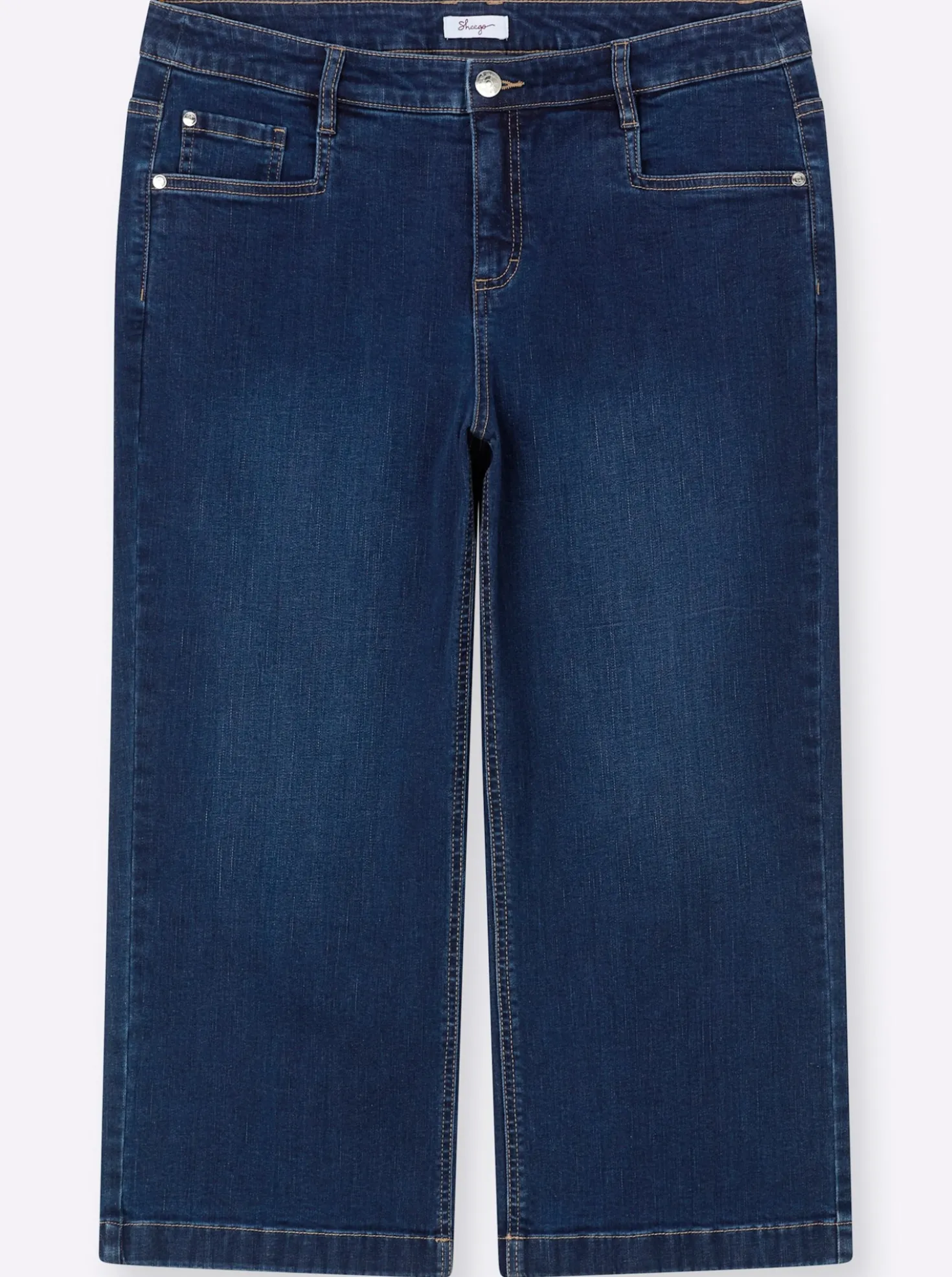 7/8-Jeans mit weitem Bein