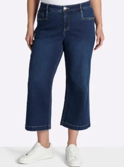 7/8-Jeans mit weitem Bein