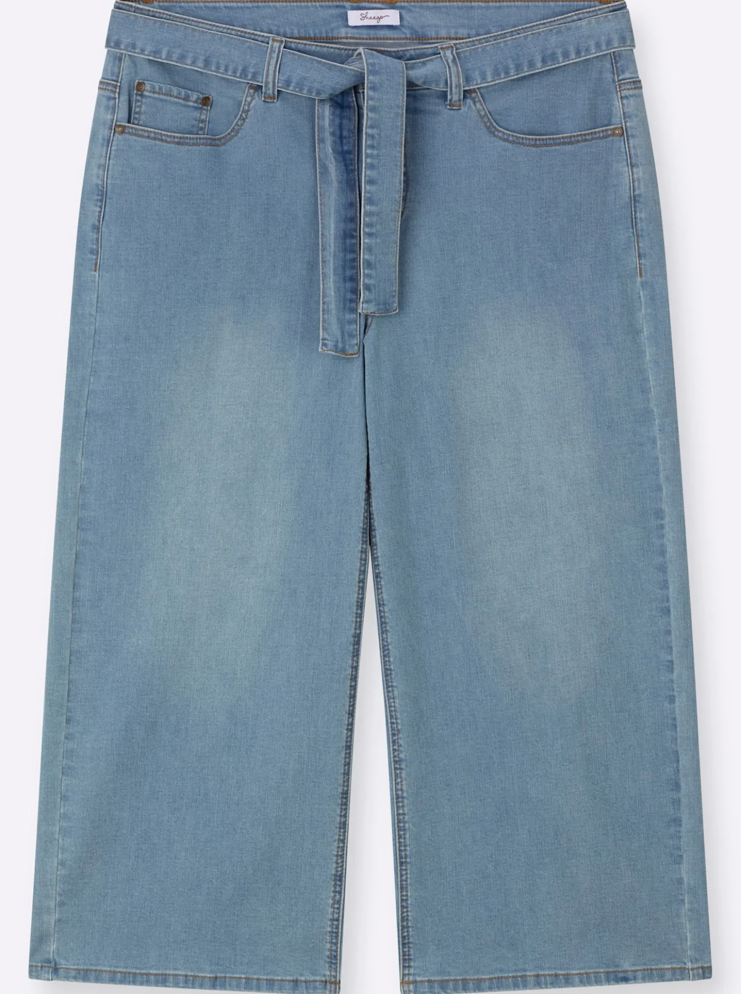 7/8-Jeans mit weiten Beinen