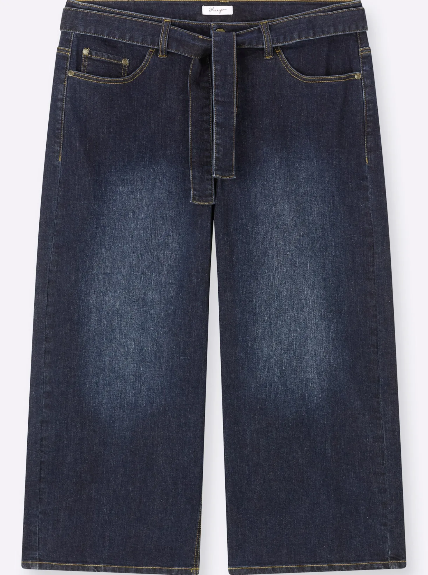 7/8-Jeans mit weiten Beinen