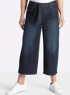 7/8-Jeans mit weiten Beinen