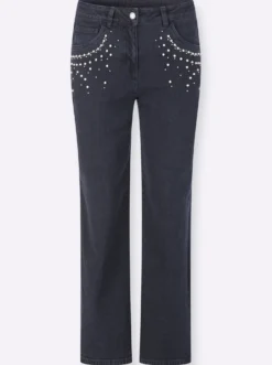 Jeans mit Zierperlen