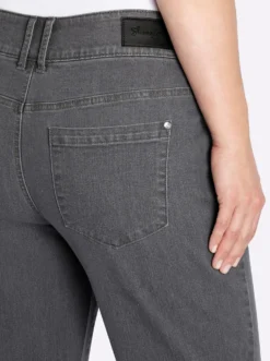 7/8-Jeans mit Zipper am Saum