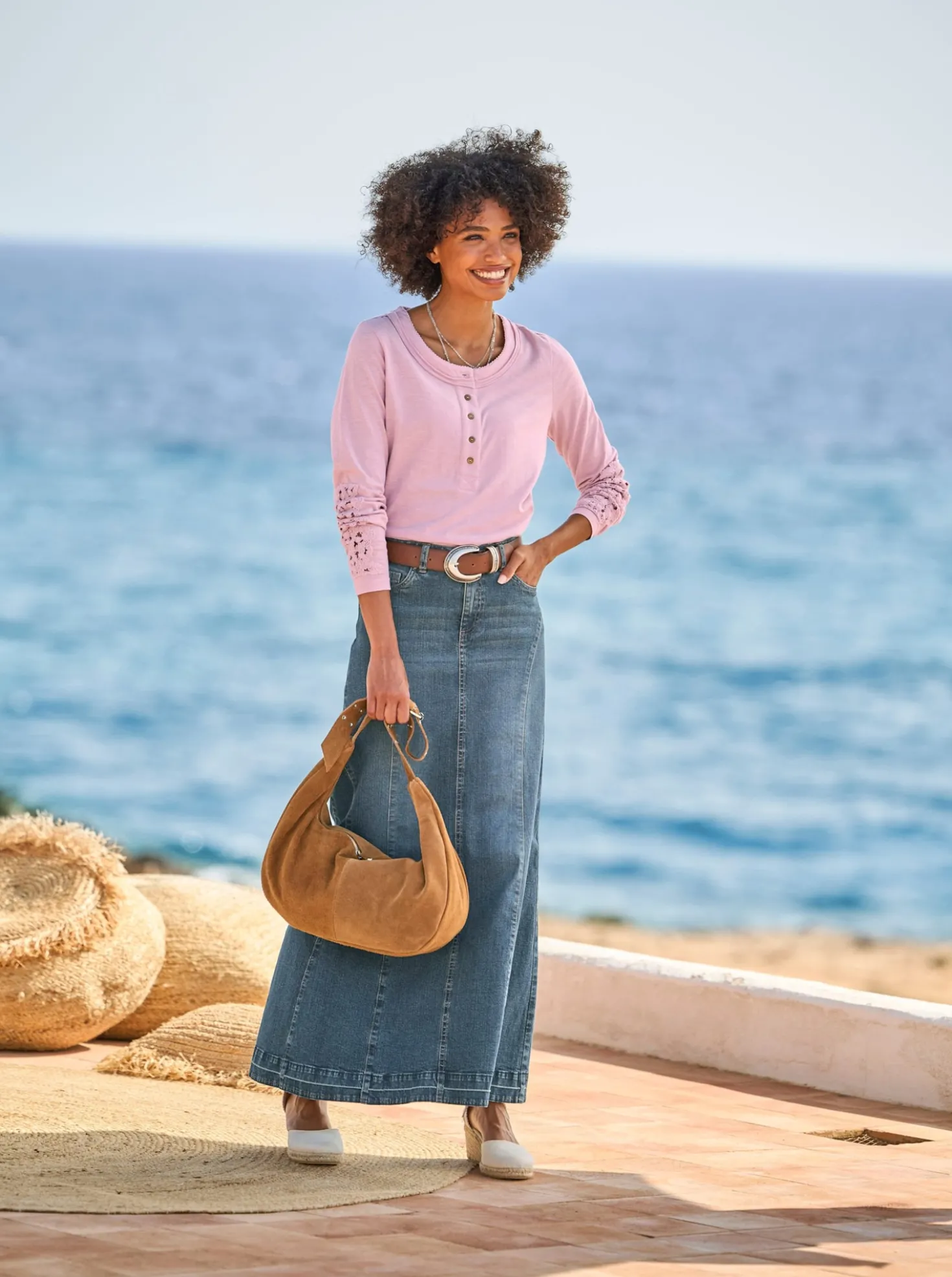 Jeansrock in Godet-Form