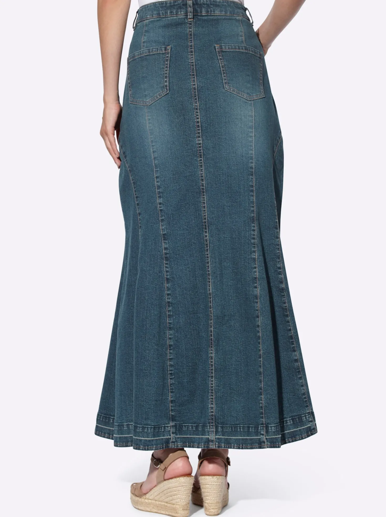 Jeansrock in Godet-Form