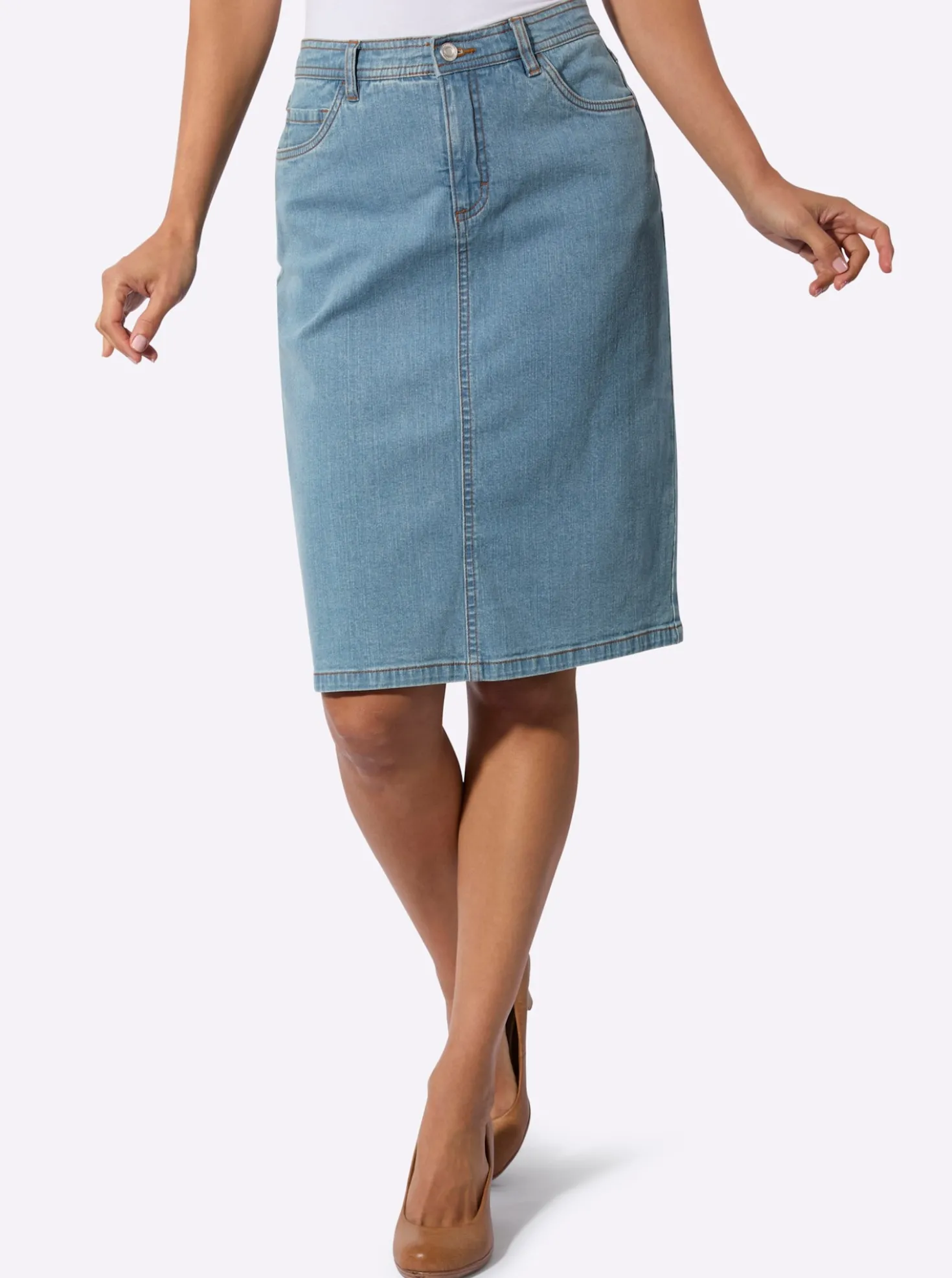 Jeansrock in 5-Pocket-Form