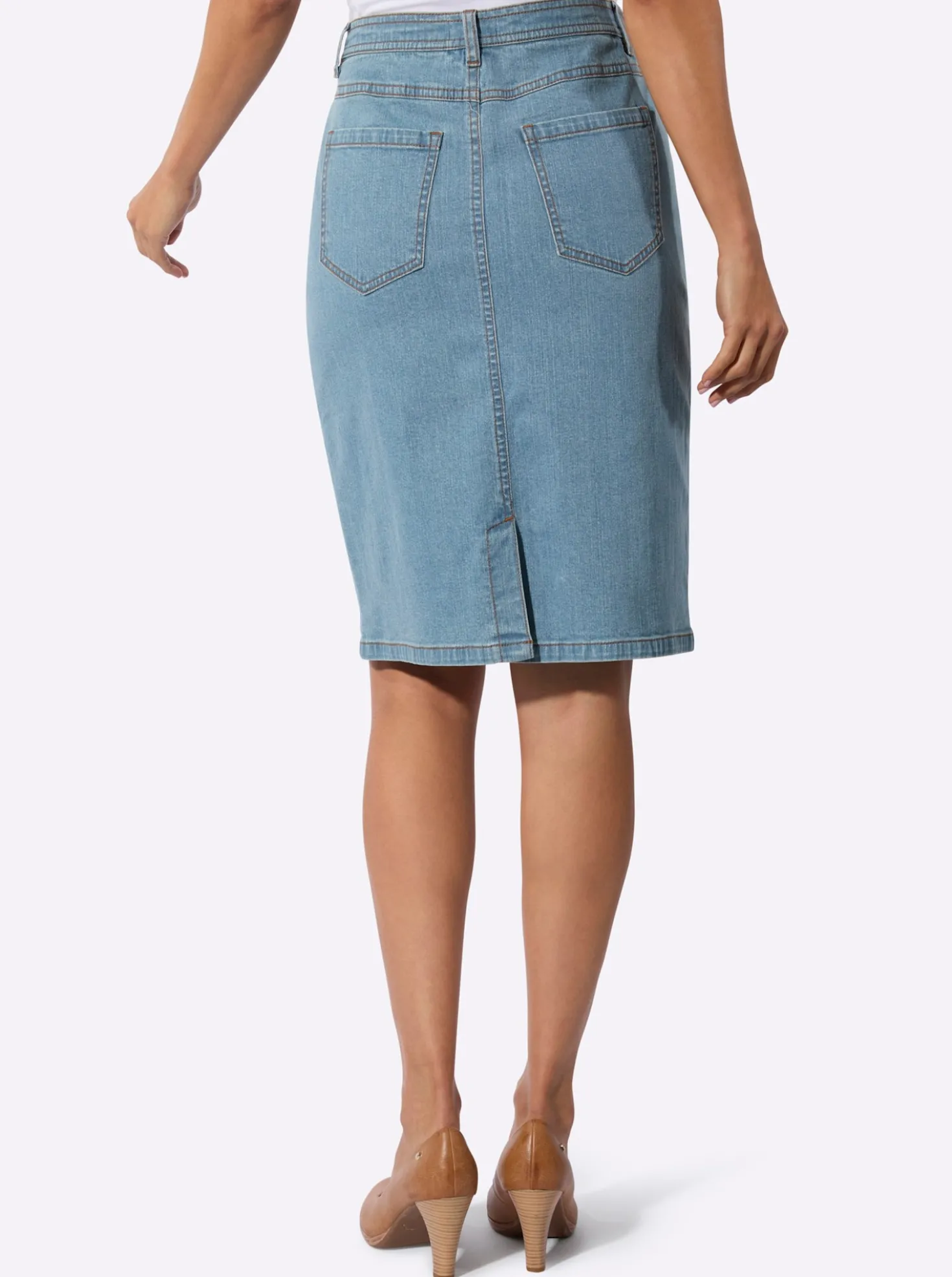 Jeansrock in 5-Pocket-Form
