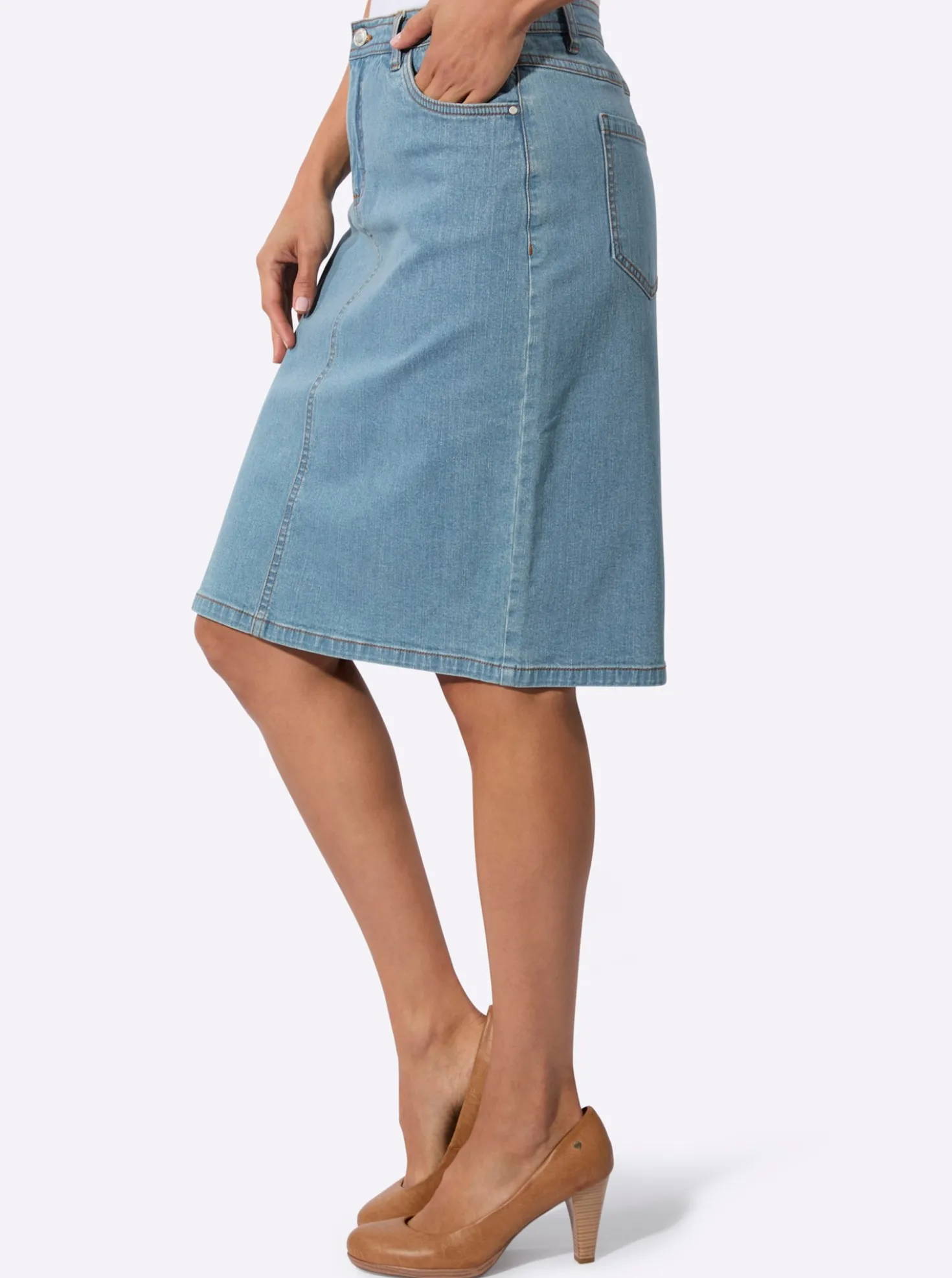 Jeansrock in 5-Pocket-Form