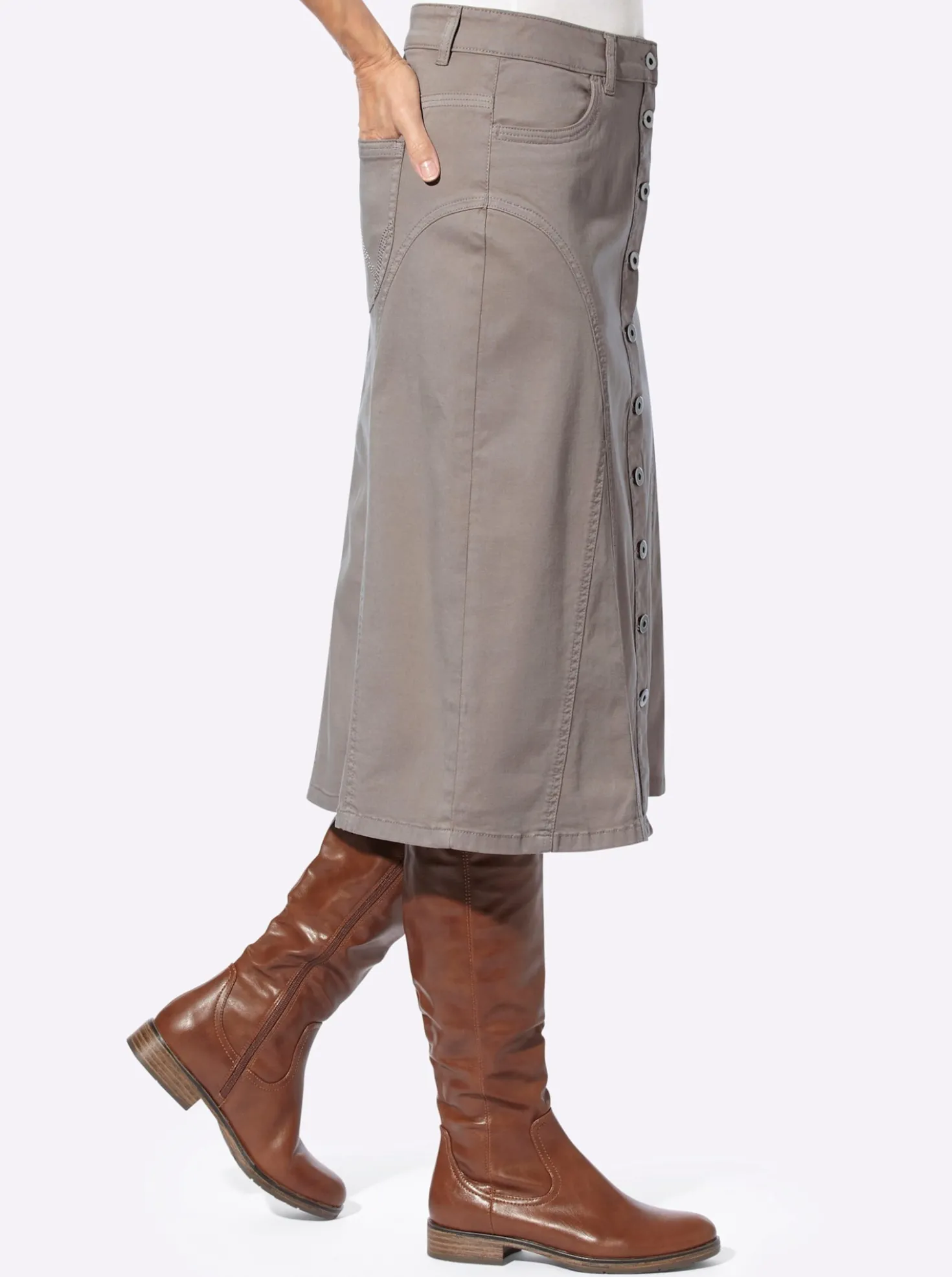 Jeansrock in Stretch-Qualität