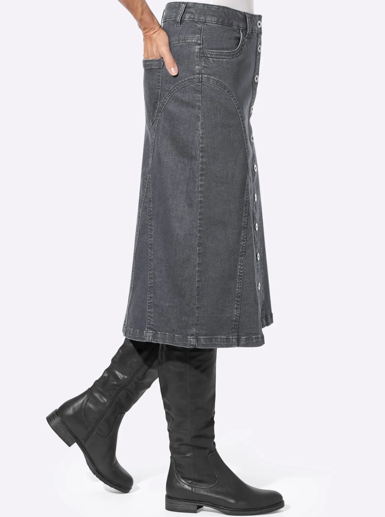 Jeansrock in Stretch-Qualität