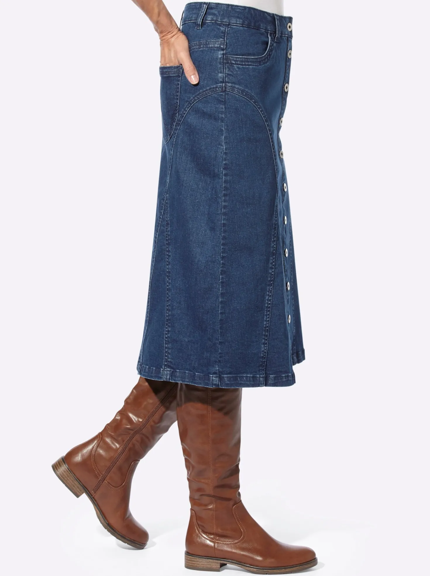 Jeansrock in Stretch-Qualität