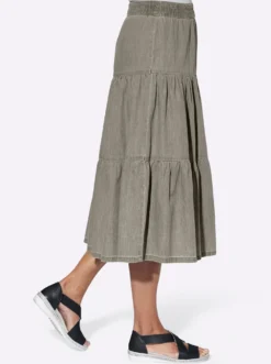 Jeansrock in Stufenform