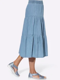 Jeansrock in Stufenform