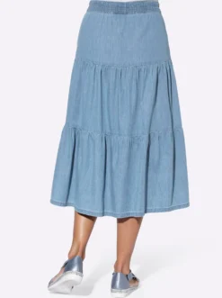 Jeansrock in Stufenform