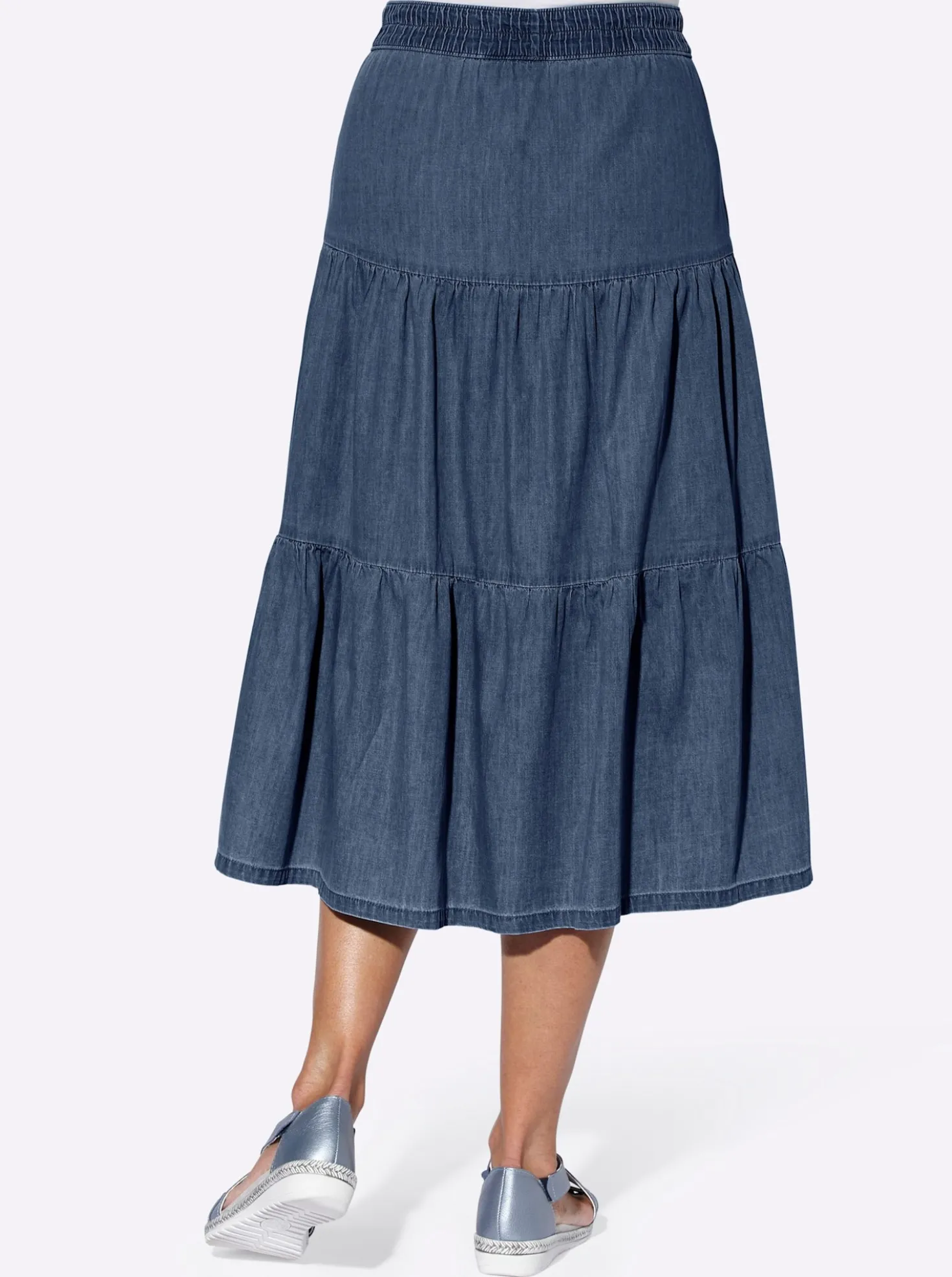 Jeansrock in Stufenform