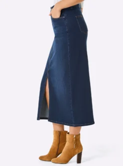 Jeansrock mit Gehschlitz vorne