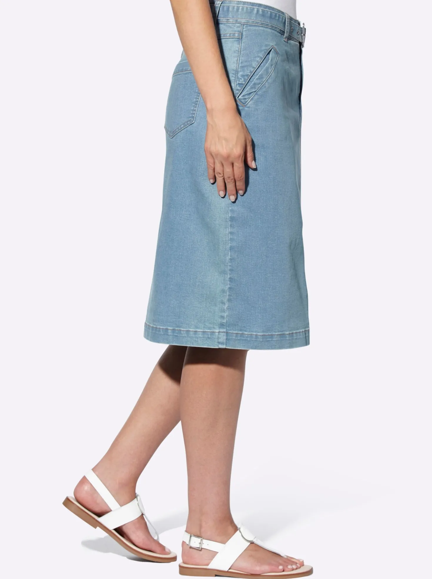 Jeansrock mit Jeans-Gürtel